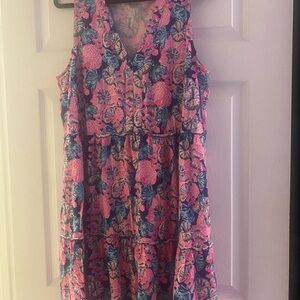 Lilly Pulitzer Pink and Blue Floral Dress